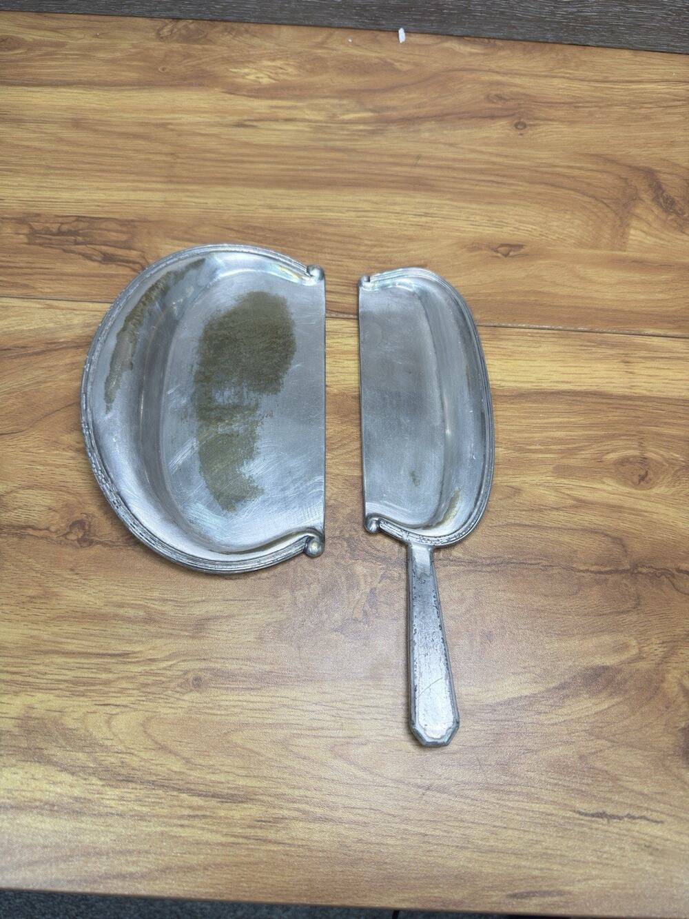 Vintage Barbour S.P. Co. Silver Plated Crumb Catcher & Scraper Set Silent Butler
